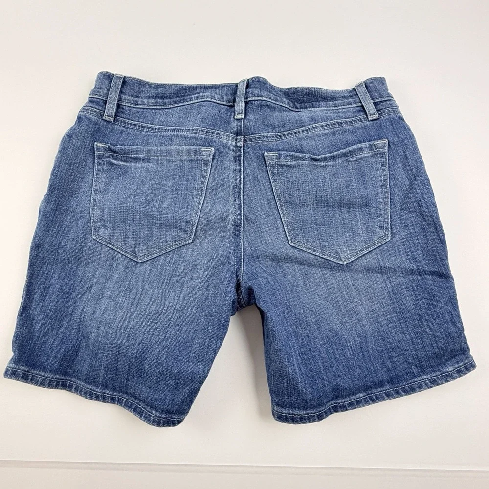 LOFT Denim Shorts Womens 27/ 4 Blue Mid Rise Stretch Jean‎ Shorts Casual Summer